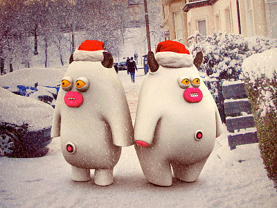 Be my secret Santa 3d carol characters christmas creatures edinburgh illustration monsters scotland