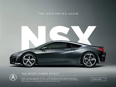 Info Card // 045 car card daily dailyui day 045 info card information minimal nsx photoshop product widget