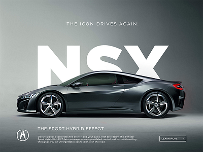 Info Card // 045 car card daily dailyui day 045 info card information minimal nsx photoshop product widget