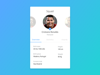 Day 027 - Player Card card football player soccer sports squad