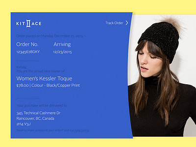 Daily Ui #017 - Email Receipt apparel daily ui email kit and ace user interface