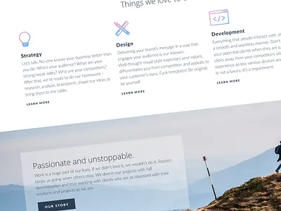 Labasee website design filter gradient icon illustration landing page photo background portfolio slider testimonial web website