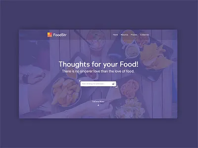FoodStr - Concept ui ux webdesign website