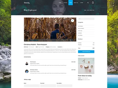 Steady Blog Design apps clean icon icons illustration interface mobile simple ui ux web