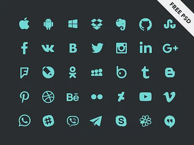 Social icons android eviber facebook free icons ios messengers psd set social social network watsapp