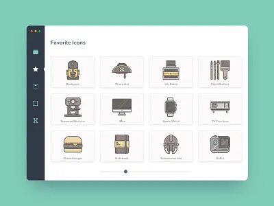 Favorites - Day 44 #dailyui application daily dailyui fav favorites filter icons mac ui