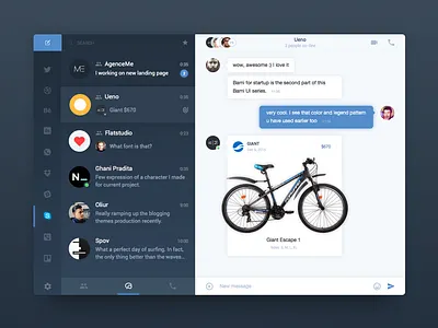 Design chat app application chat companies creators dialog friends ios message msg ui ux