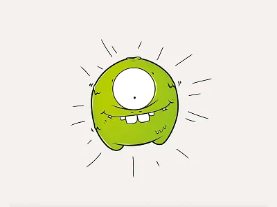 Jerry The Monster avatar cartoon character design creature drawing illustration logo monster sketch vector