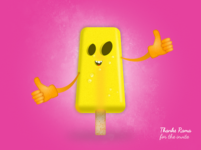 Thanks Ramakrishna debut design dribbble first shot ice cream invitation thank you thanks