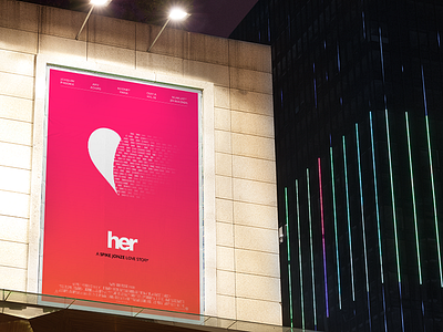 Her - Minimal movie poster her joaquin phoenix love minimal minimalism minimalist movie poster scarlett johansson spike jonze