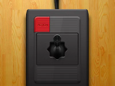 Odyssey2 black controller emulation illustration joystick odyssey2 openemu plastic video games