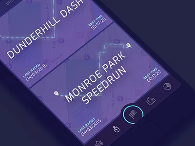 Time Trials list app bikes ios iosdesigner iphone location maps race racing timetrail ui ux