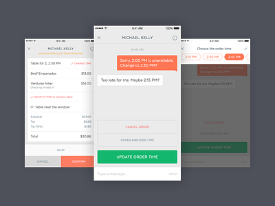 Chat for Allset merchant app allset app chat ios merchant mesenger mobile order restaurant time