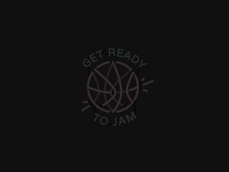 Invites giveaway ball dribbble gif invite jam neon