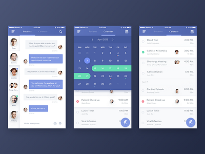 Healthcare Mobile App app compose diffuse flat healthcare keyboard message mobile profile