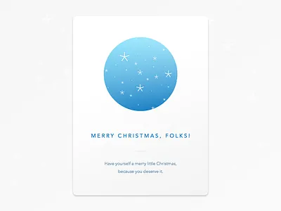 Snow Orb avenir ball blue card christmas clean minimal orb snow wish