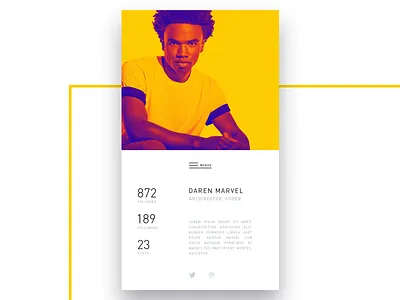 #006 DailyUI / User profile dailyui interface mobile user profile