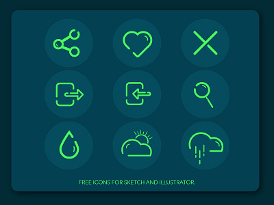 Free Icons Illustration apps blue bold freebies green icons illustration minimal mobile sketch