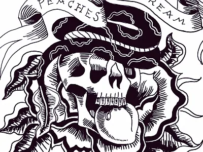 tattoo style experiment cobra peach peaches and cream skull snake tattoo