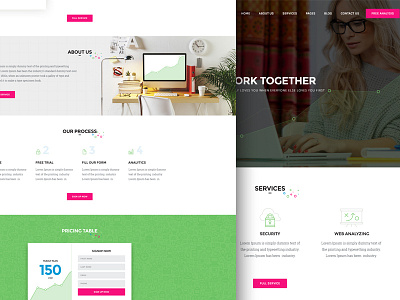 Digital Agency button color digital agency font freelancer pricing psd seo service steps ui ux