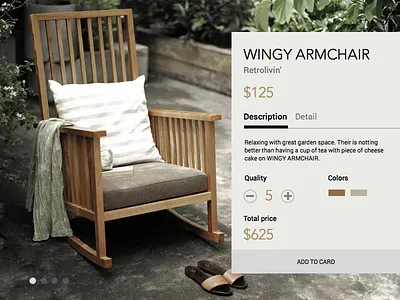 Freebie - Windy Armchair card chair e commerce product stock