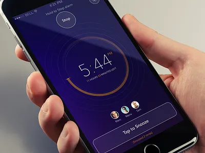WMU app alarm application clean flat gradient ios snooze wakemeup