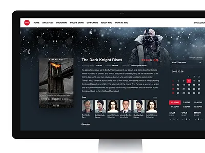 Moive Service UI amc black design movie reservation ui user interface ux web