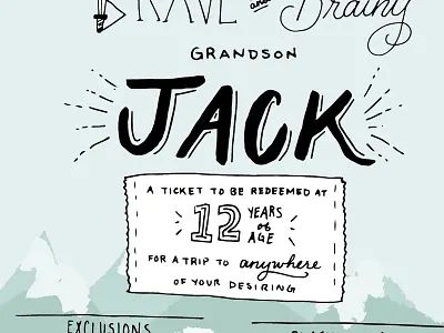 Travel Gift illustration lettering mountains travel