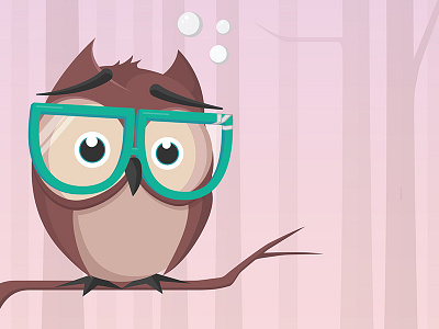 Whata' Hoot flat illustration owl