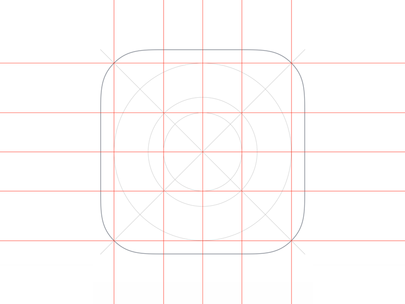Example of iOS App Icon template for Sketch