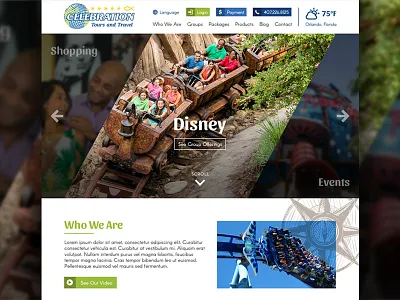 Video Slider Concept for Tour Company b2b disney florida fun image orlando slider tour tourism tourist video website
