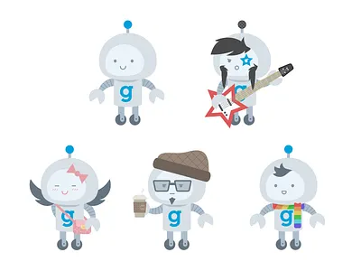 Guidebook Mascot Variations 2d cute design guidebot icon illustration mascot vector