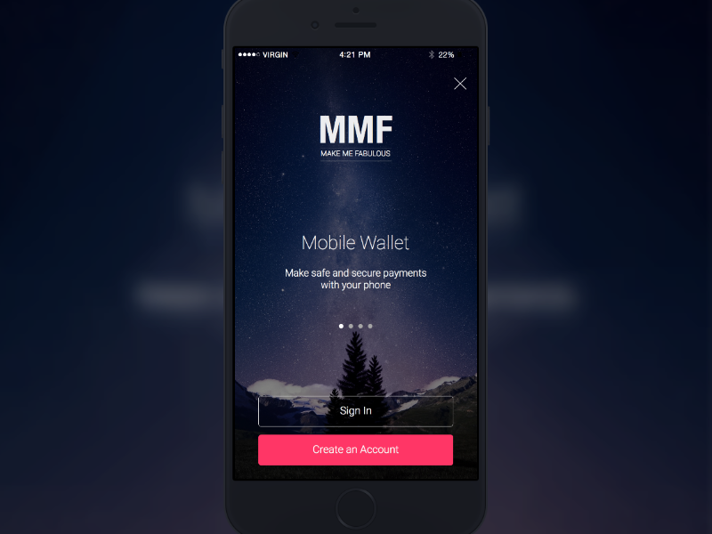 IOS Intro app design ios made with invision mobile wallet signin signup sketch