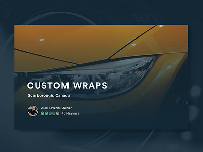Automotive Marketplace Style Tile aftermarket auto automotive business profile car circular gotham profile profile page review style tile