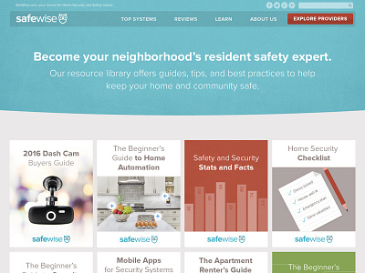 SafeWise Resources Page home security resources safewise security