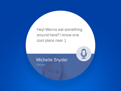 20 Days Sketch UI Contest #day013 - Direct Messaging chat app dailyui design facebook flat message app messages messaging recording sketch smart watch smart watch ace smartwatch ui ux voice record watch watch app watch face