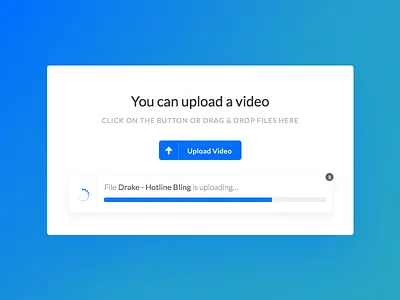 Upload Video drake file modal progress ui upload ux widget