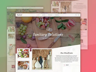 Chopboard chopboar design ecommerce layout ui ux web design wooden