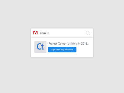 Search 022 adobe clean comet dailyui drop down search search bar simple ui ux