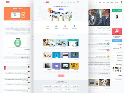 Digituts website design illustration iran training tutorials ui video web