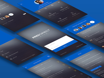 Internal Business App app application chat design email ios iphone message profile ui ux web