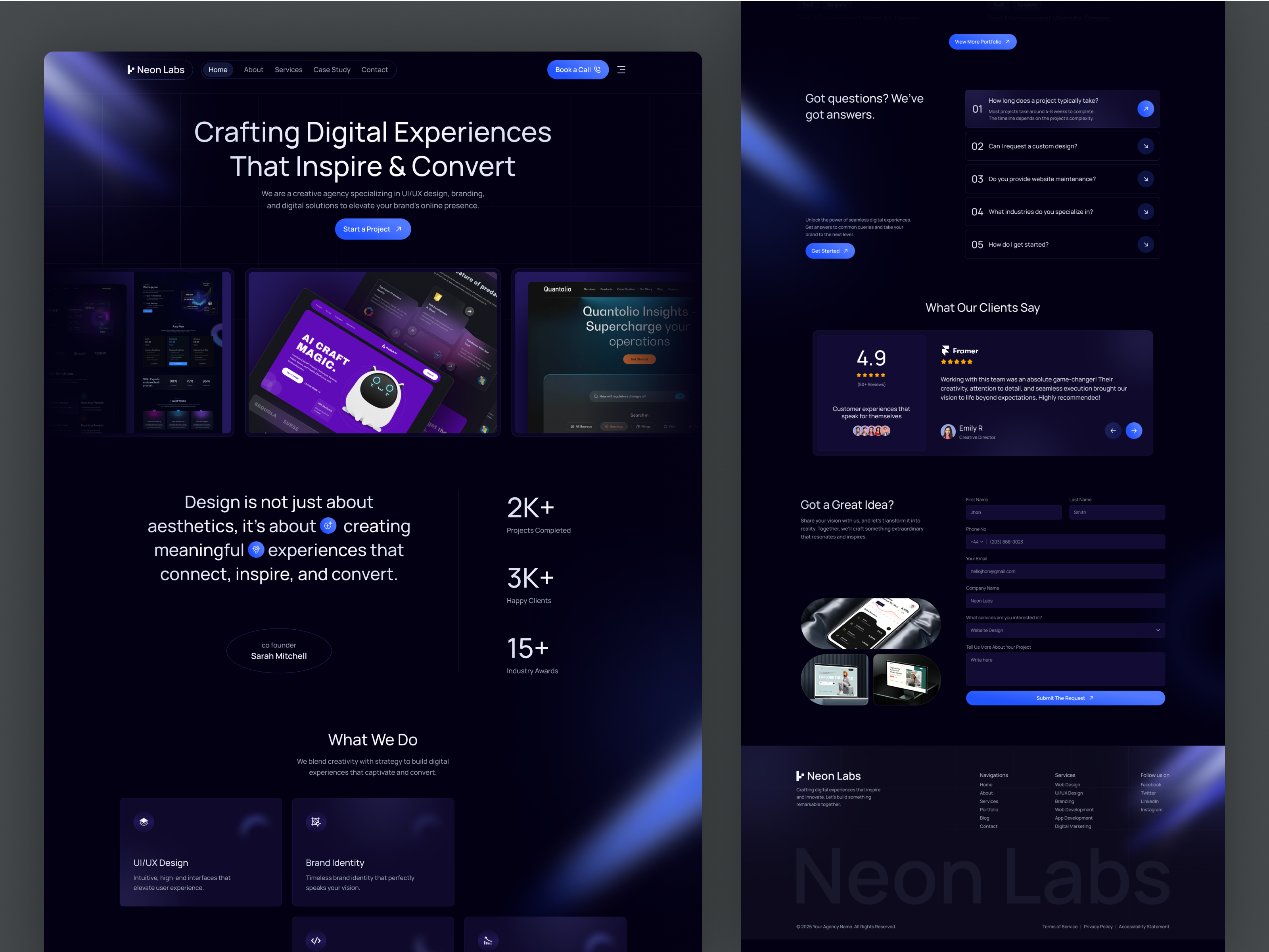 Example of Agency Website Design