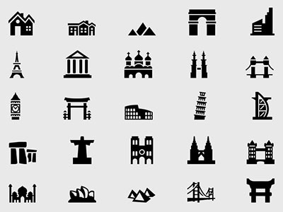 Building & Landmark Icons Free ai building free freebie icons landmark vector