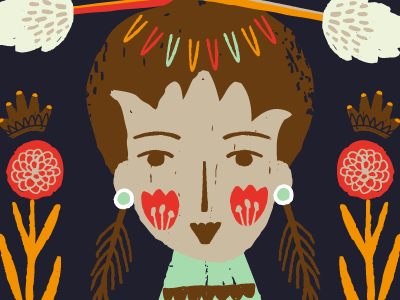 Happy New Year! feather illustration luck new year