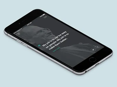 Startup Quotes App app card ios iphone like mobile quotes share social startup ui ux