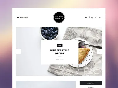 Memoir - Blog Page blog clean creative journal memoir minimal simple themeshash typography wordpress