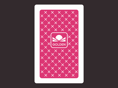 GOLDEN Playing Card card cards circular golden retro sketch