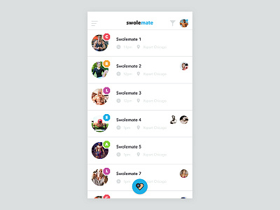 Swolemate landing screen 2016 fitness flat ios iphone6 sketch sketch3 ui ux