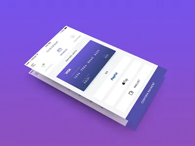 Checkout screen app cart checkout clean ecommerce ios mobile payment shopping ui ux wallet