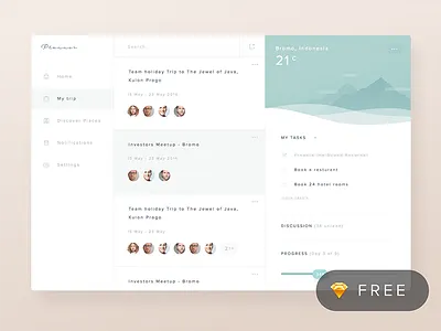 Planner Dashboard Concept dashboard freebie illustration management productivity psd sketch social task team